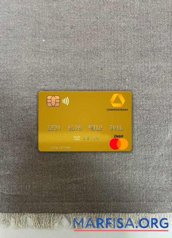 Realistic Germany Commerz Bank mastercard photolook front example